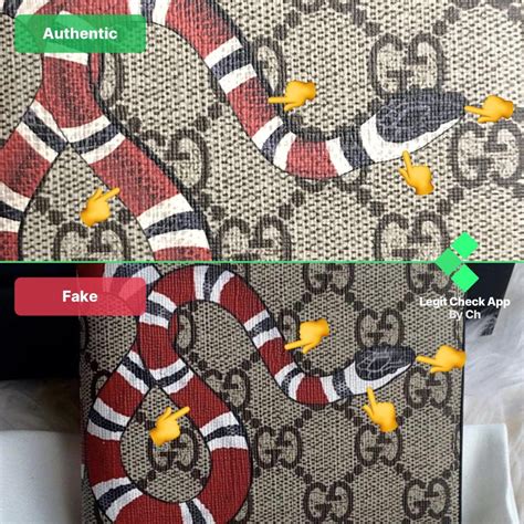 gucci kingsnake card holder fake
